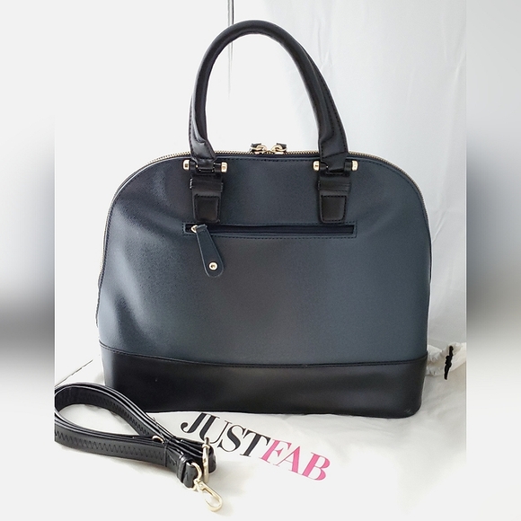 Chic 'Arrival' Bag by JustFab, Navy w/ Gold Hardware - Picture 2 of 9